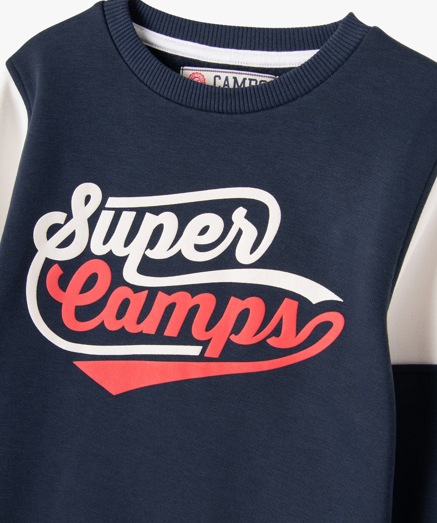 Sweat bicolore avec inscription XXL Garçon - Camps United marine | GEMO