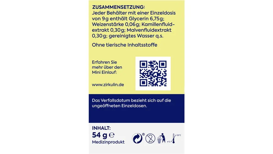 Zirkulin Mini-Einlauf
