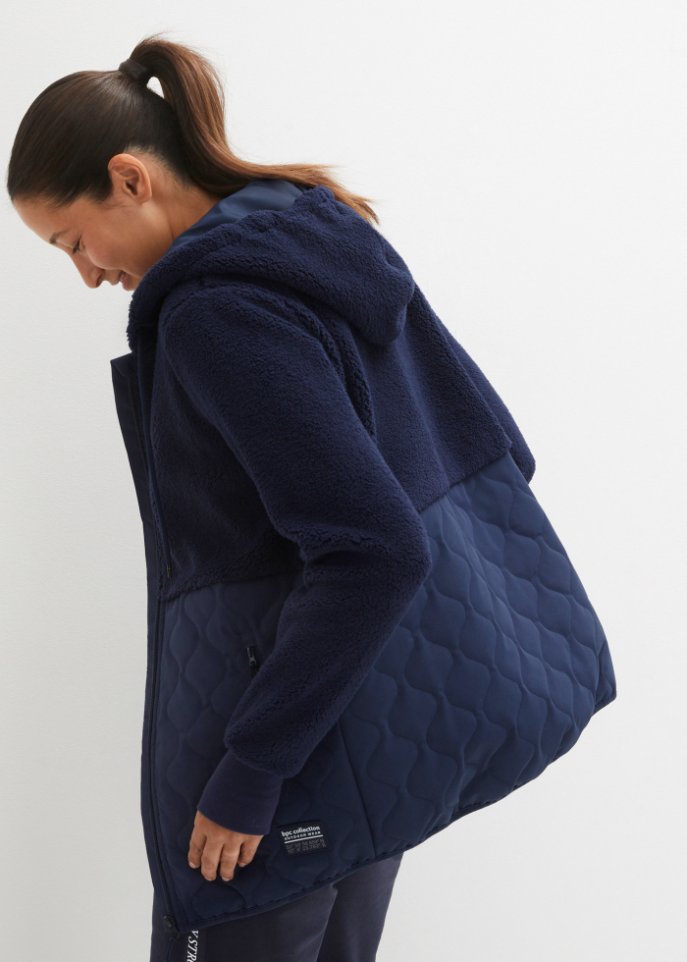 Teddy-Fleece Jacke mit Steppung