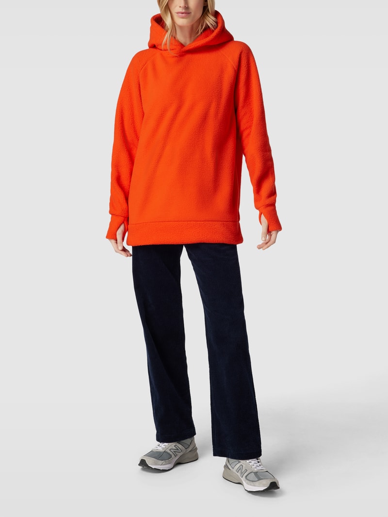 Hoodie mit Raglanärmeln Modell 'Teddy' in dunkel orange