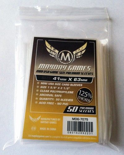 Premium Mini USA Sleeves (50) 41 x 63mm (gelb) - 7075