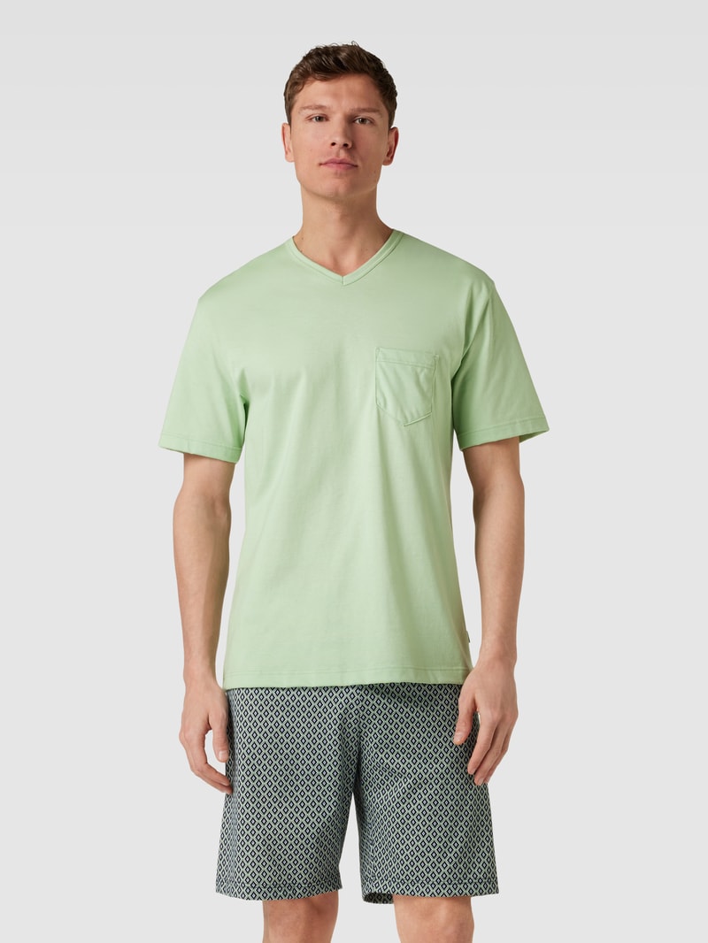 Pyjama mit Brusttasche Modell 'RELAX' in mint
