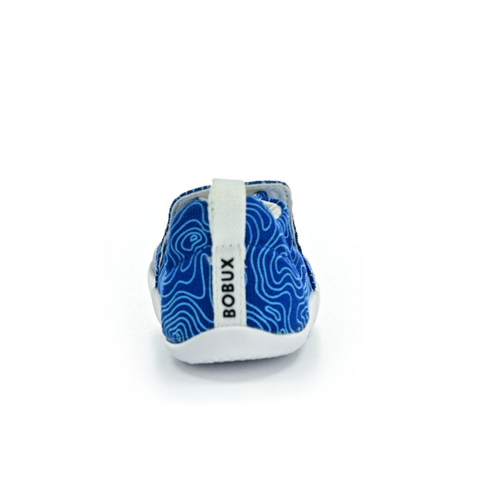 Bobux Scamp Organic Snorkel Blue Topographic Barfußschuhe
