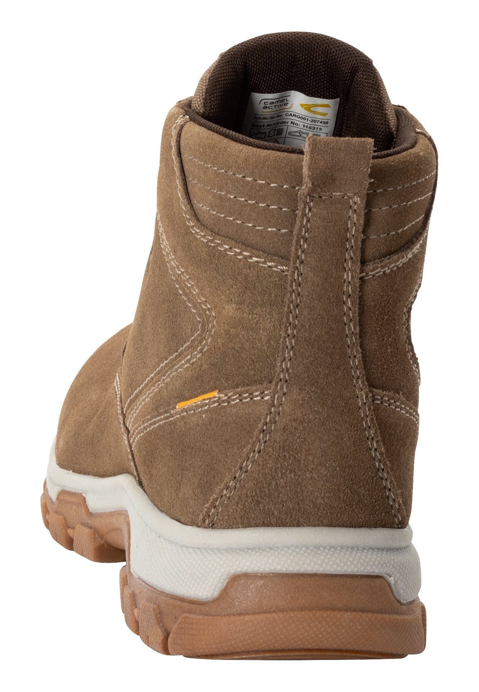 camel active aus Veloursleder Schnürstiefelette