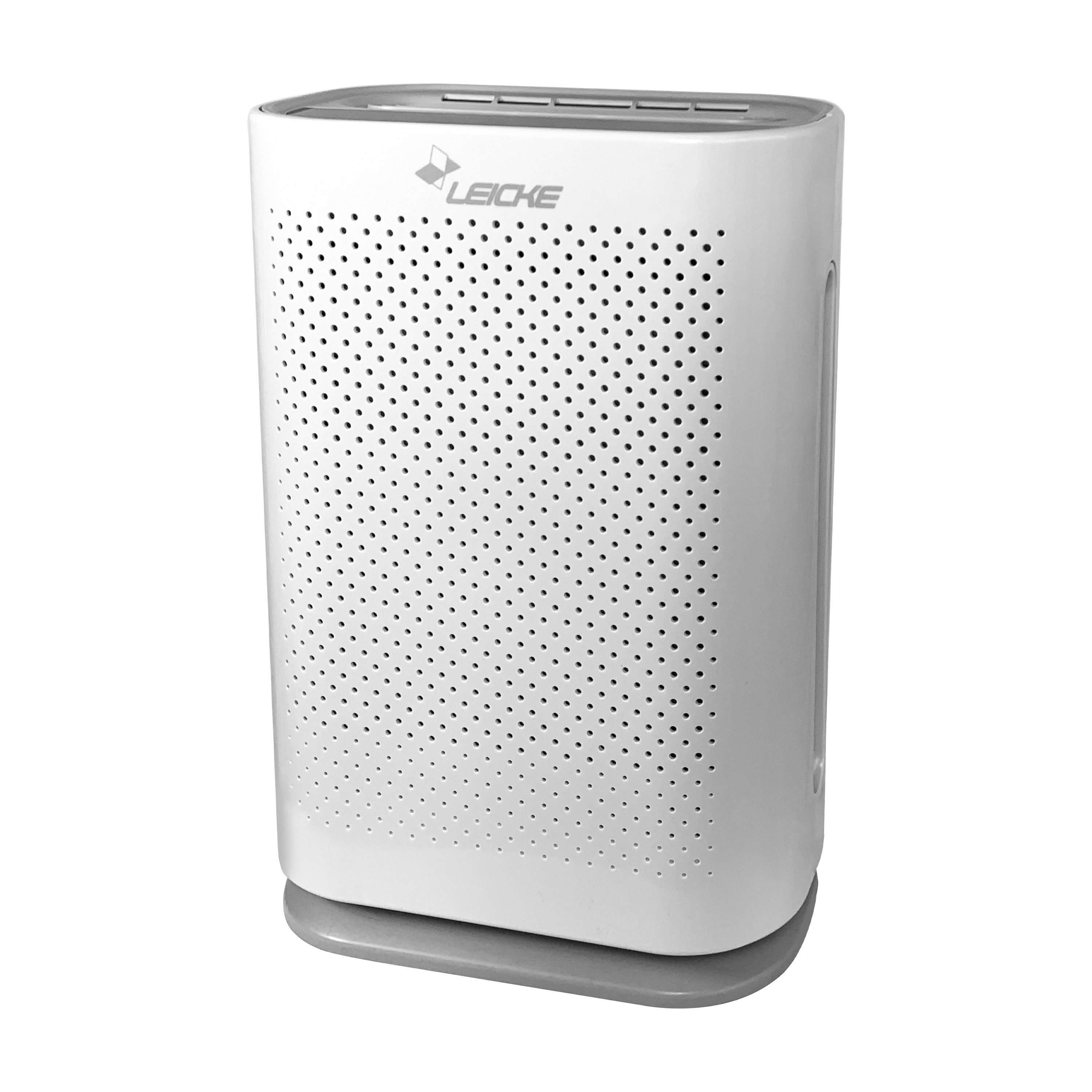 Leicke Luftreiniger PureO2, für 80 m² Räume, Negative Ionen-Generator, leiser Schlafmodus, UV-Reinigung