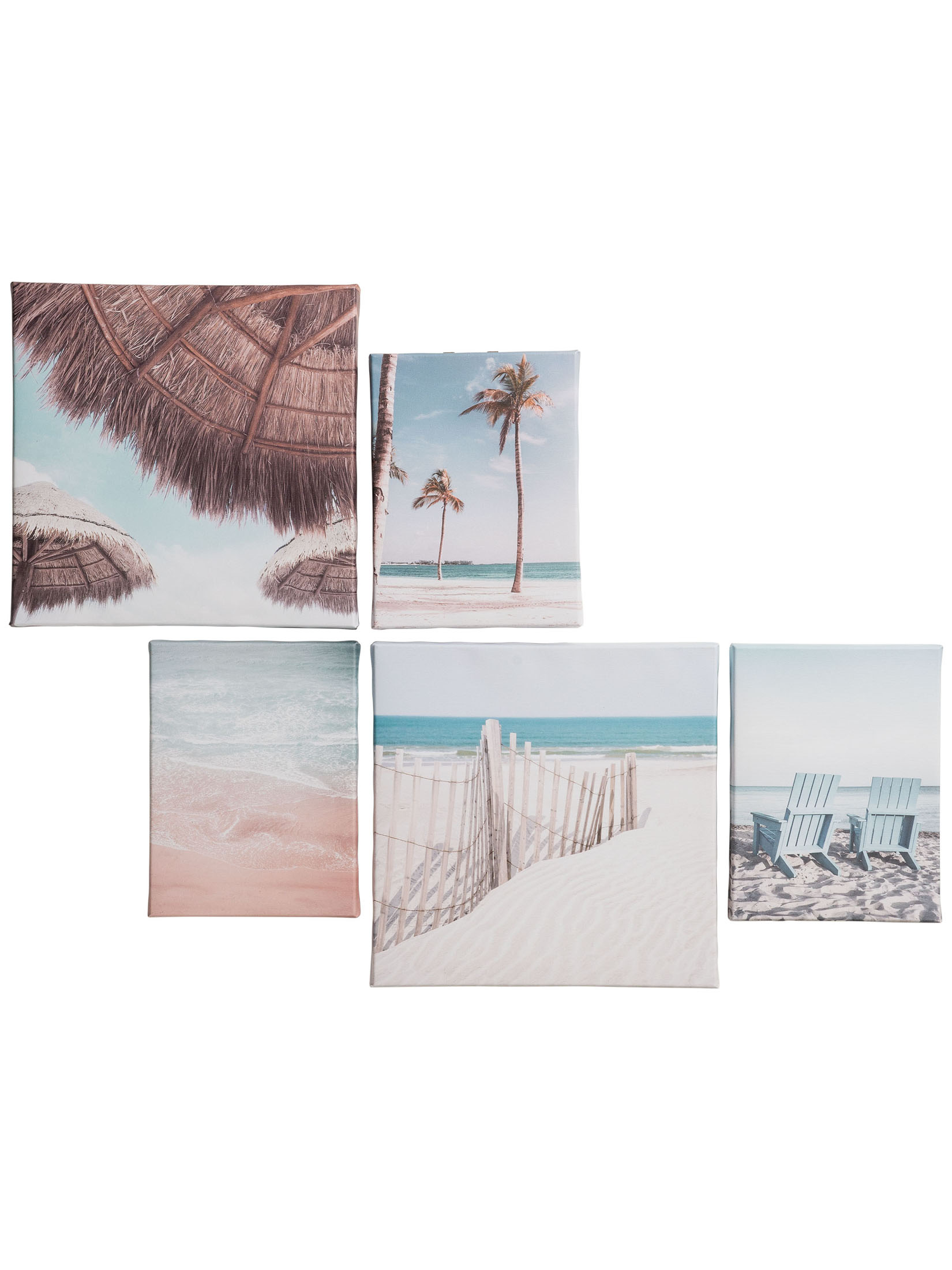 Beachlife Leinwand Druck, Hellblau