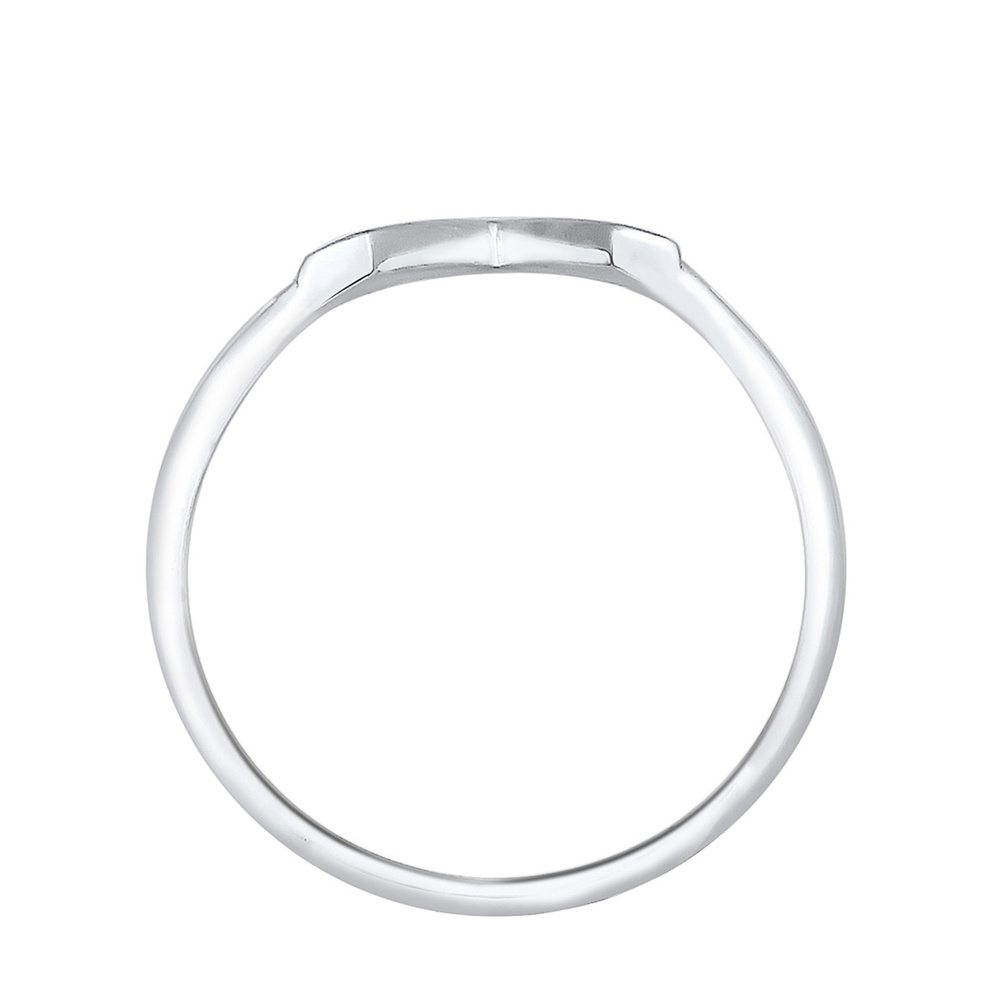 Elli Elli Bague Femme en V Façonnent la Tendance de Base en Argent Sterling 925 Bague