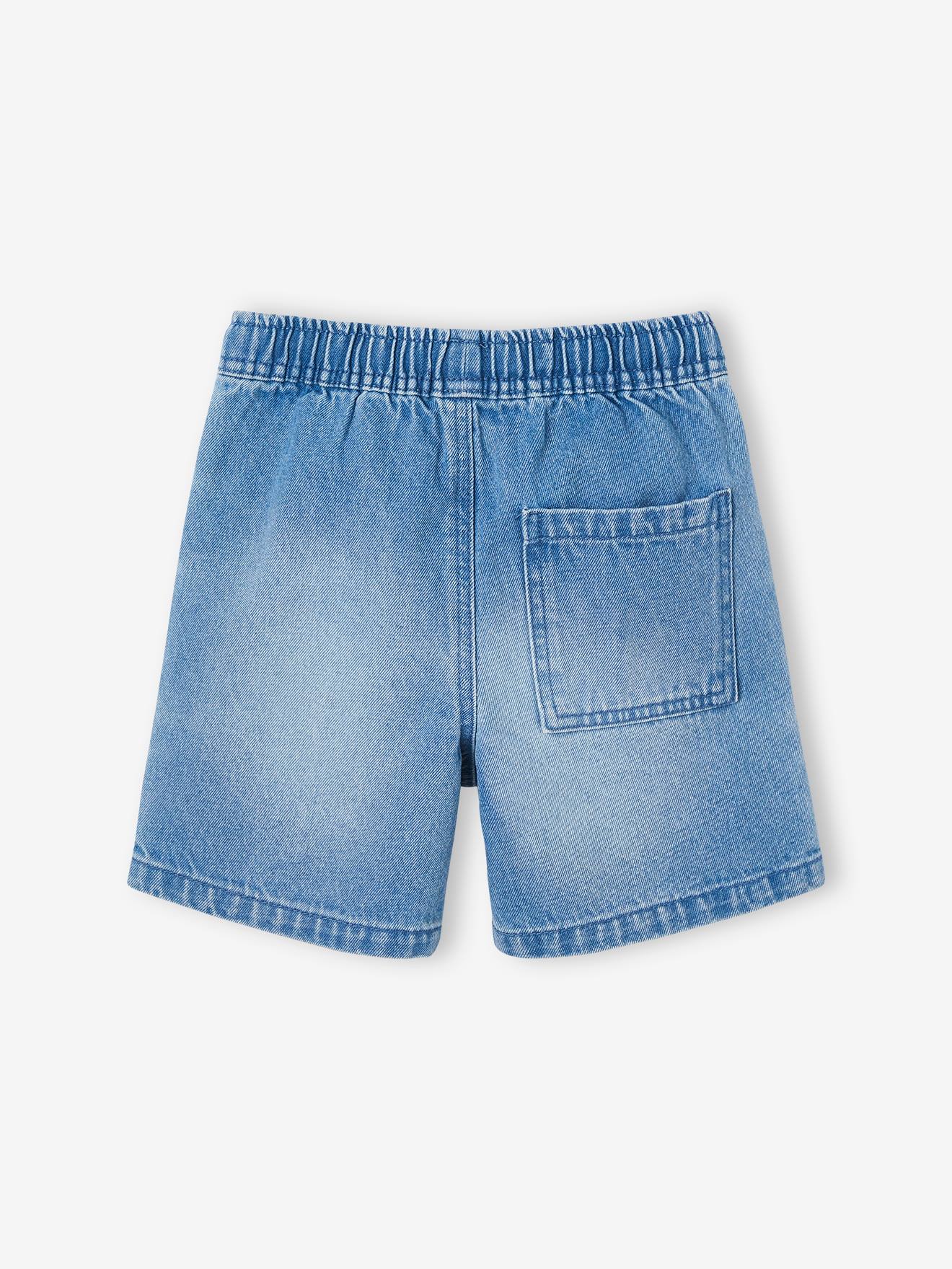 Bermuda en jean style charpentier garçon double stone