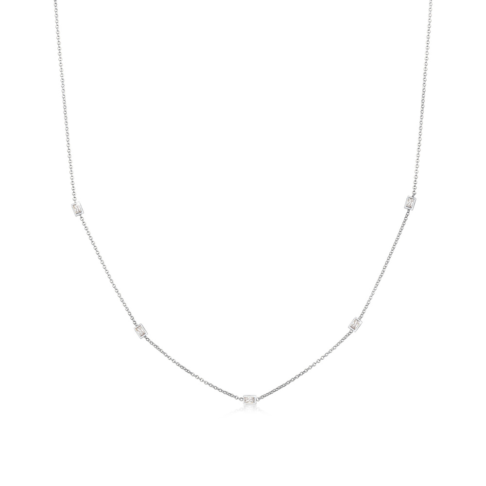 Elli Elli Collier Filigranes Simplement Élégantes avec Cristaux de Zircone Collier Fem collier