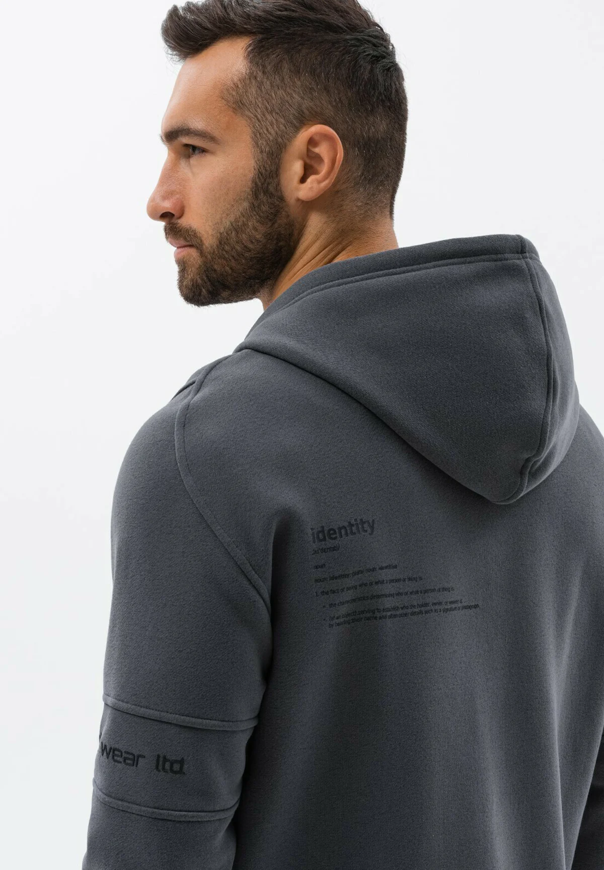 Sudadera con cremallera y estampados ombré