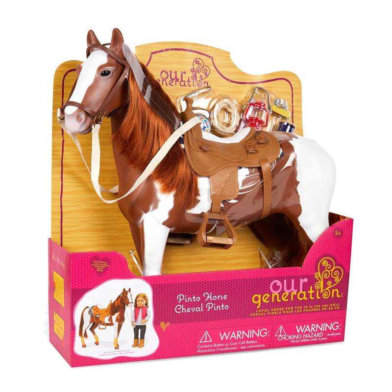 Cheval Pinto pour poupée Our Generation