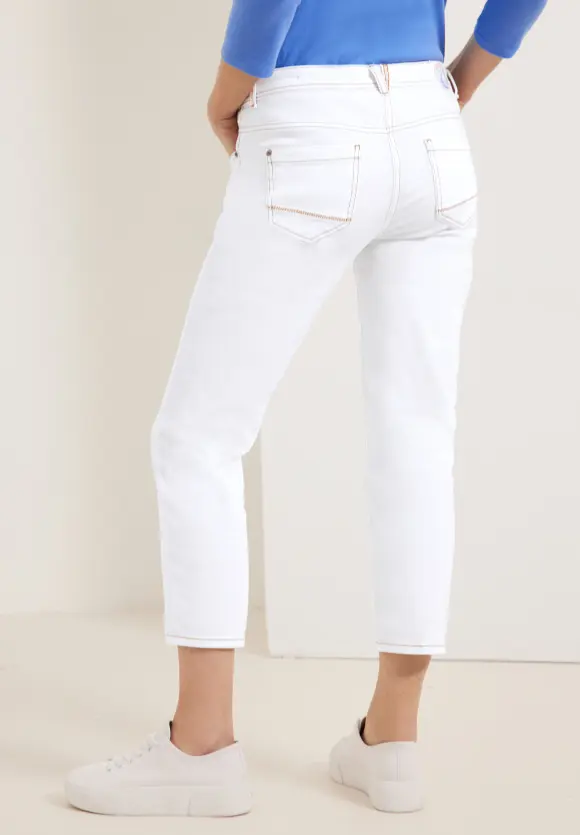 CECIL Weiße Loose Fit Jeans