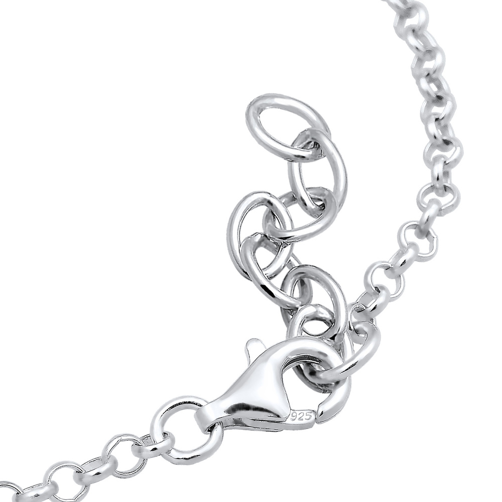 KUZZOI KUZZOI Bracelet Basic Matt Geo Lässig Platte 925 Sterling Silber Bracelet
