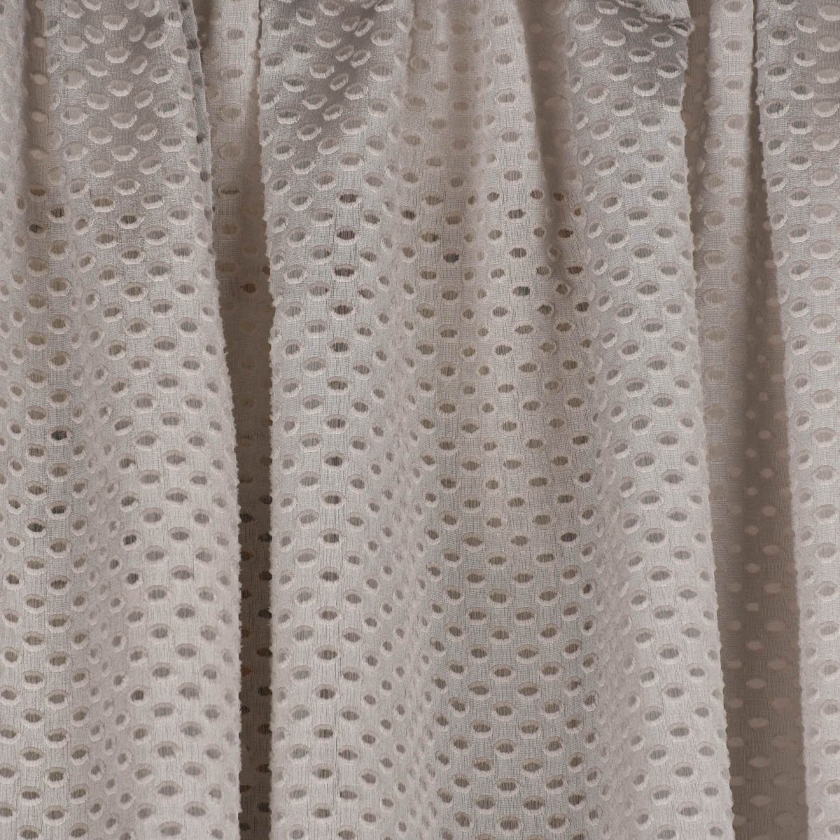 Meterware Rasch Textil Stores Punti Scherli Punkte hellgrau 300cm, stark perforiert, Kunstfaser, überbreit