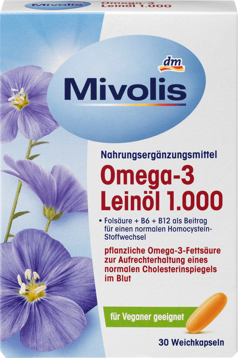Omega-3 Leinöl 1.000, Kapseln 30 St., 30 St