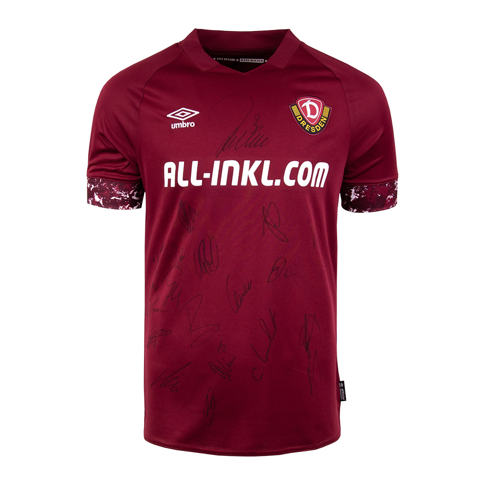 UMBRO Spielertrikot HANDSIGNIERT HERREN 2022/23 THIRD JERSEY weinrot