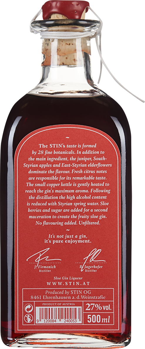 The Stin Styrian Sloe Gin 0,5 Liter