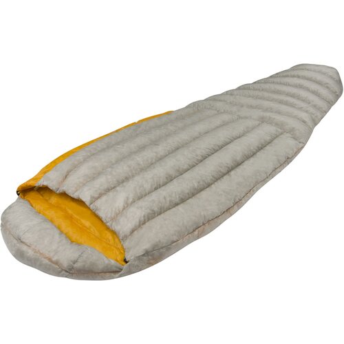 DAUNENSCHLAFSACK SPARK SPI - LONG LIGHT GREY / YELLOW