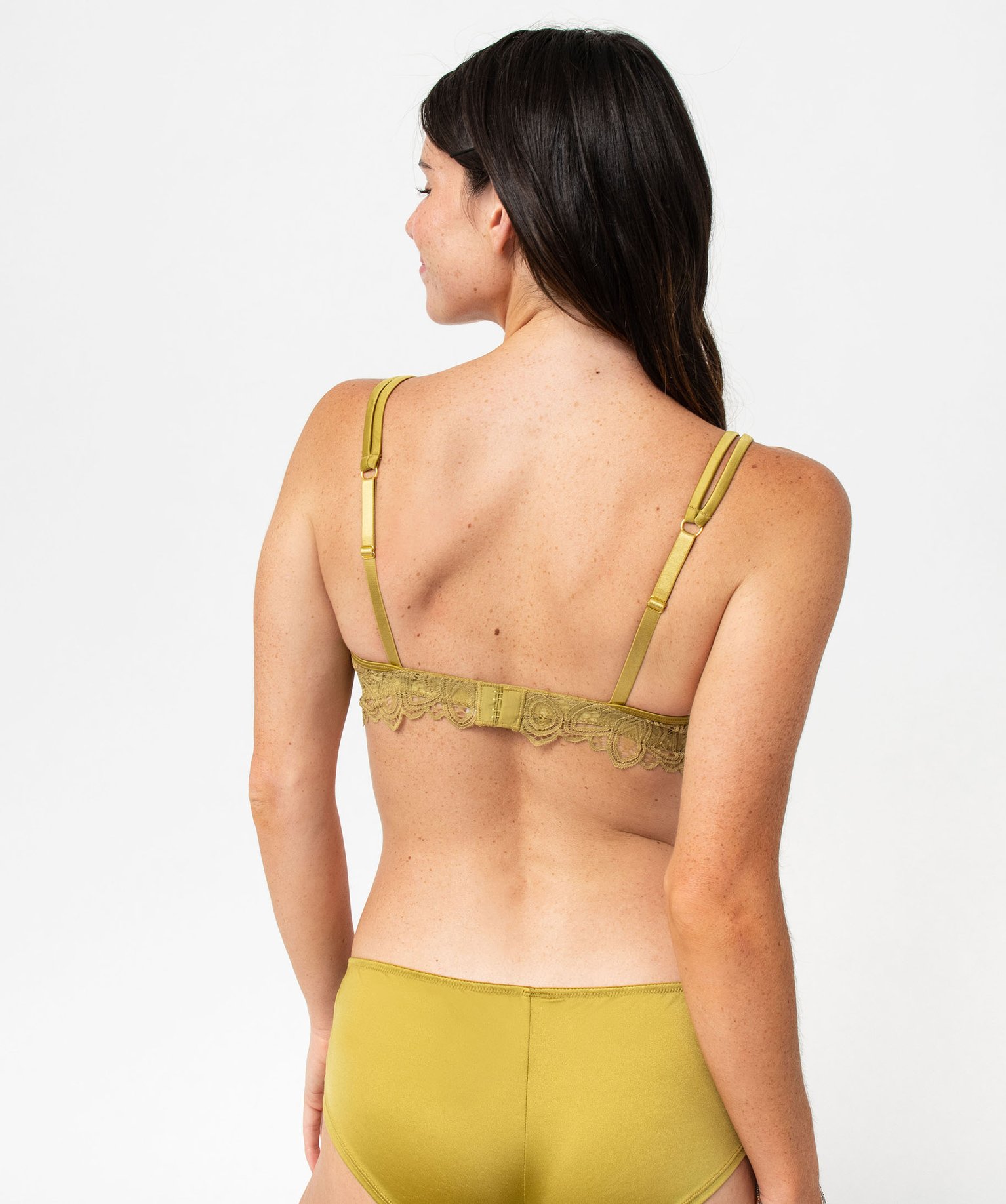 Soutien-gorge triangle en dentelle femme vert | GEMO