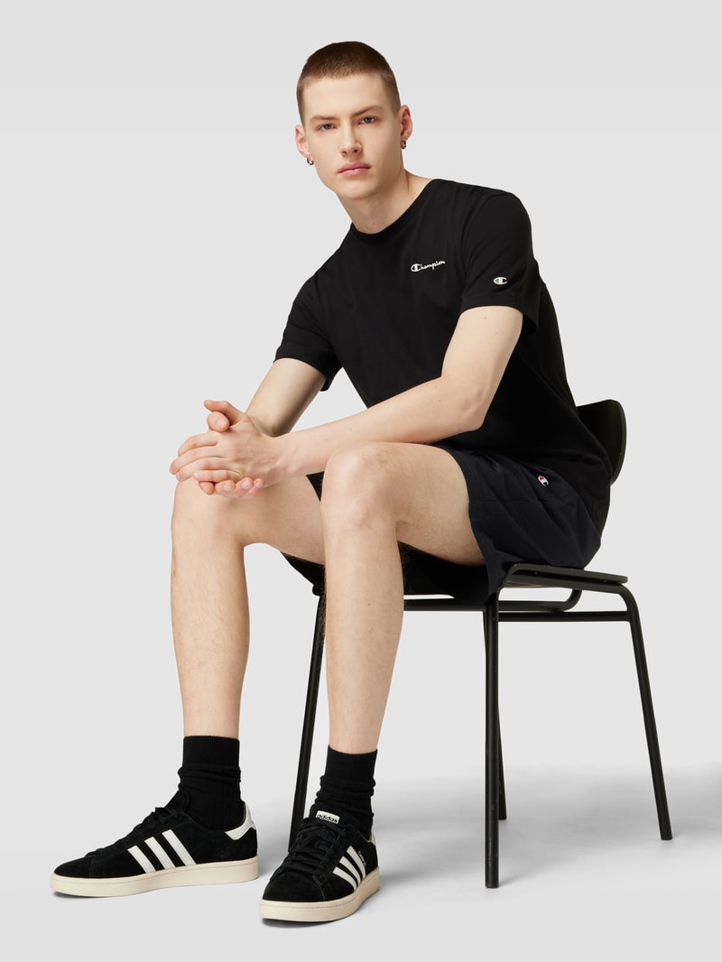 Bermudas mit Label-Detail in schwarz