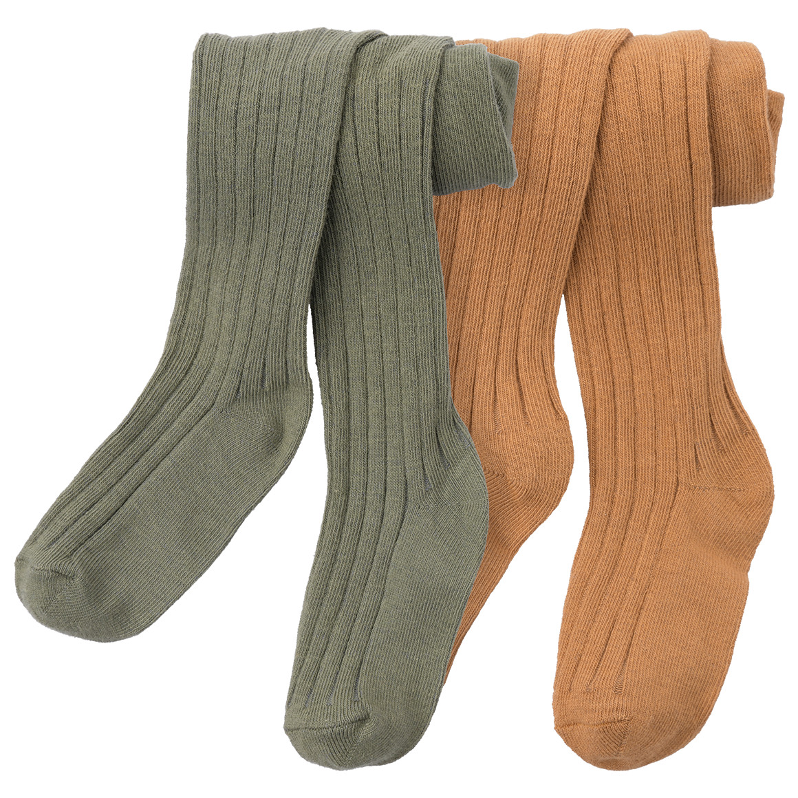 2 Baby Strumpfhosen mit Rippstruktur