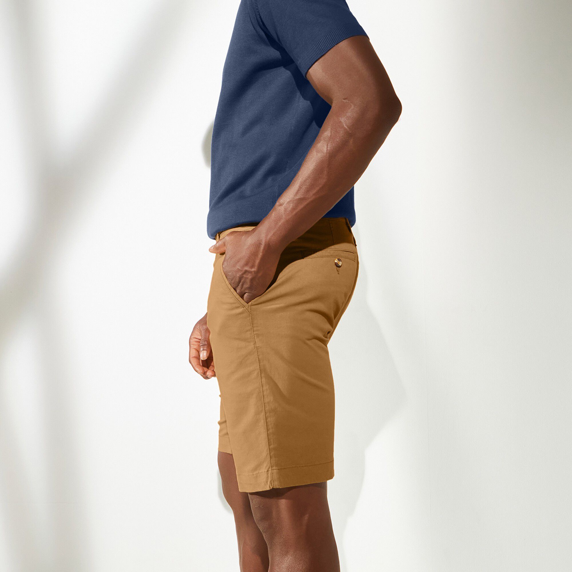 Bermuda chino uni toile sergé stretch morphologie classique