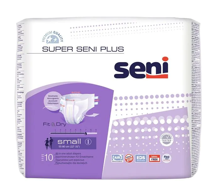 „Super Seni Plus“ sauskelnės suaugusiesiems (55–80 cm), mažos