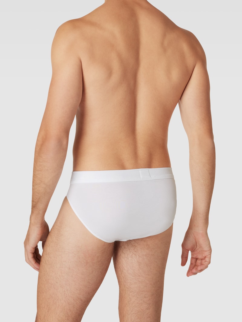 Slip mit Teilungsnähten Modell 'Long Life Cotton Export' in weiß