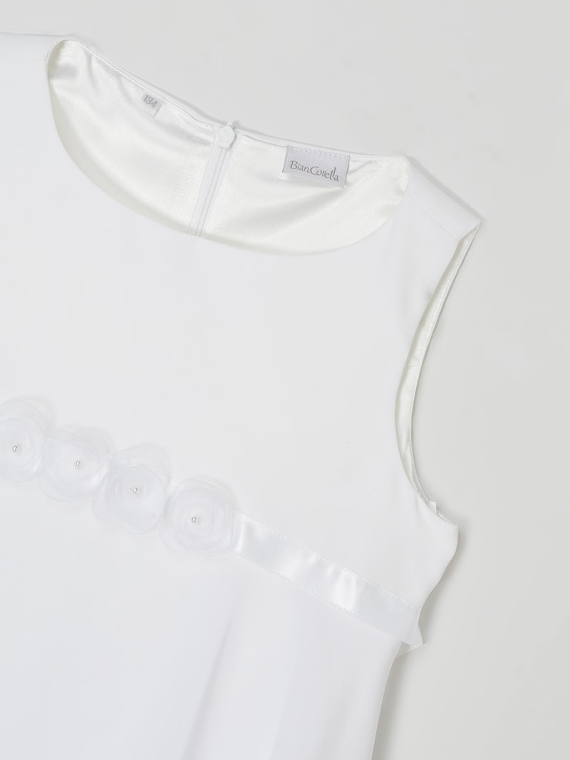 Kommunionskleid aus Chiffon in weiß