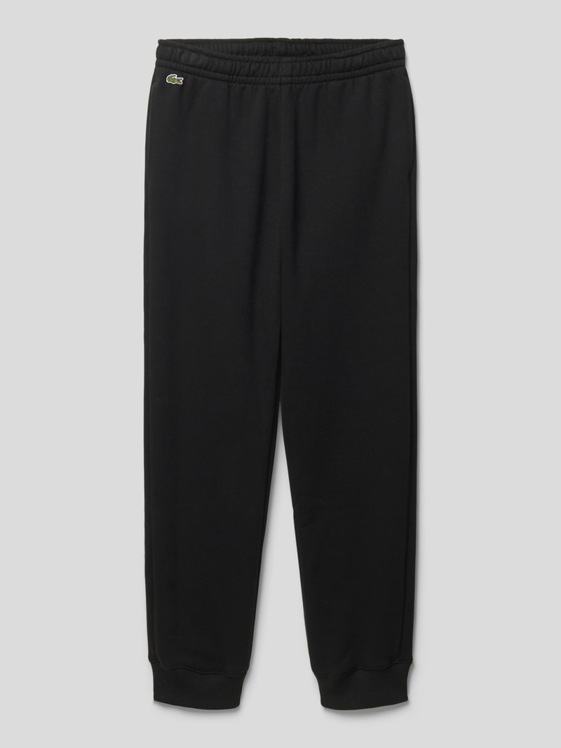 Sweatpants mit Logo-Stitching in schwarz