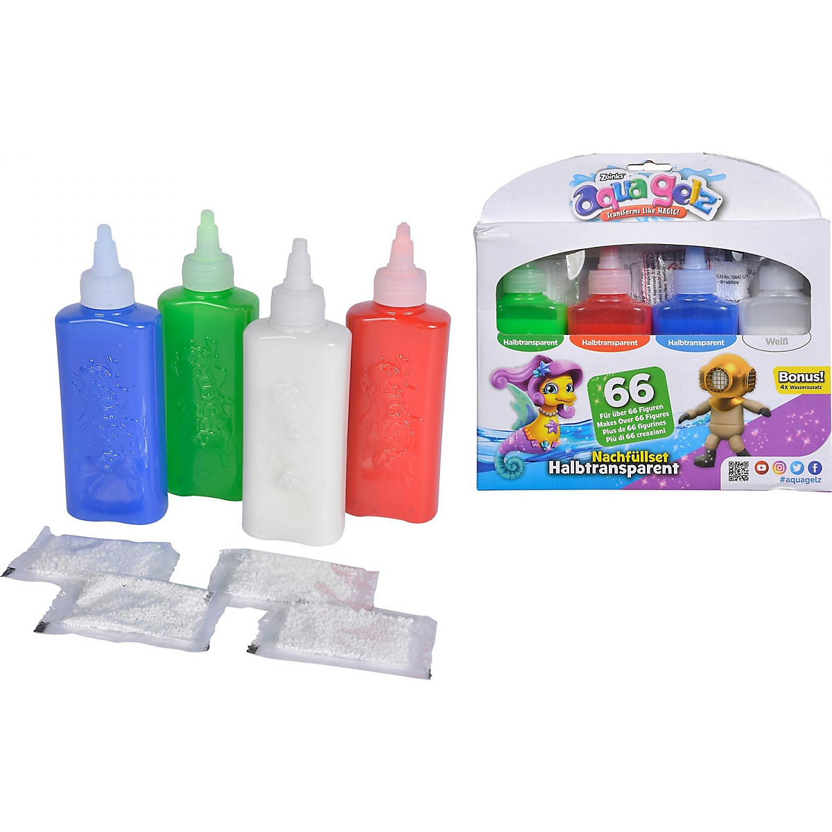 Aqua Gelz Nachfüllset halbtransparent