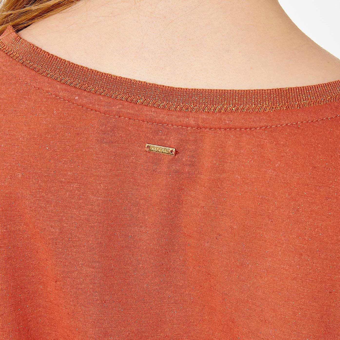 JAIME  T-shirt orange pailleté Femme