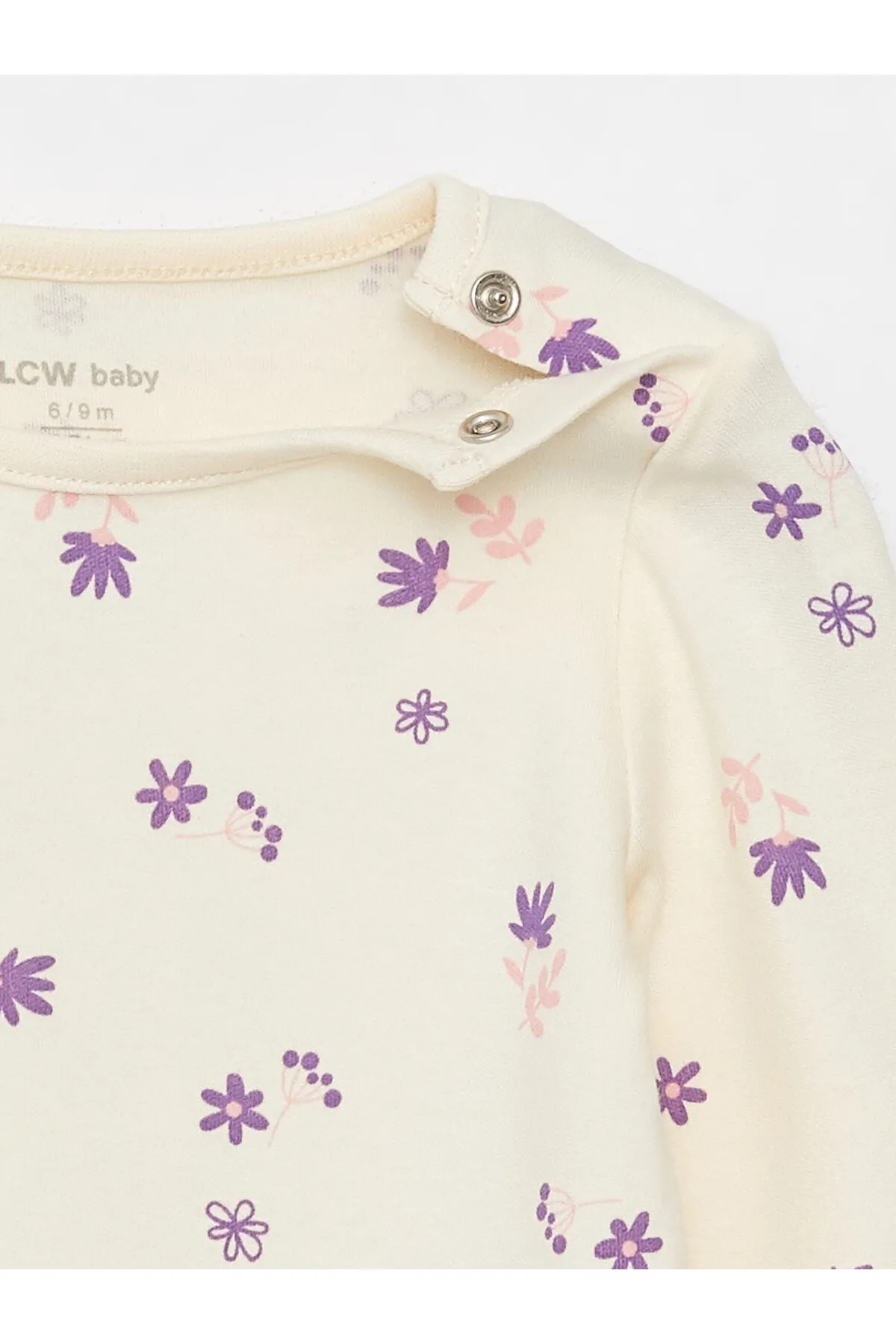 LC Waikiki  Bedruckter Baby-Body mit Rundhalsausschnitt, 2er-Pack