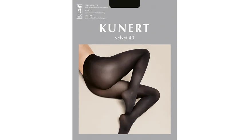 KUNERT Damen Feinstrumpfhose Velvet 40 DEN black