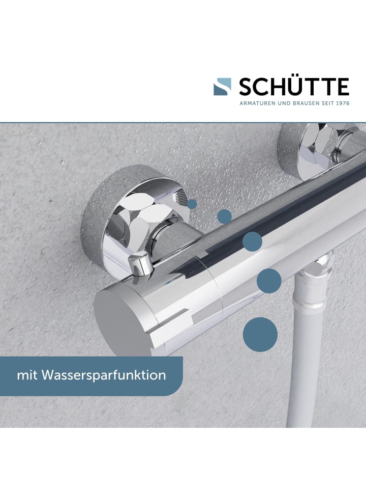 Schütte Duscharmatur LONDON in Chrom mit Thermostat - (L) 7 x (B) 27 x (H) 6 cm günstig kaufen onesize