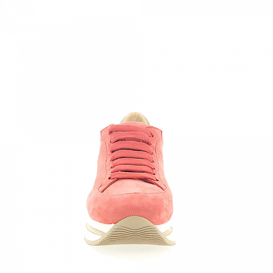 Hogan - Sneaker H222 Plateau Veloursleder coralle Leder metallic gold - orange