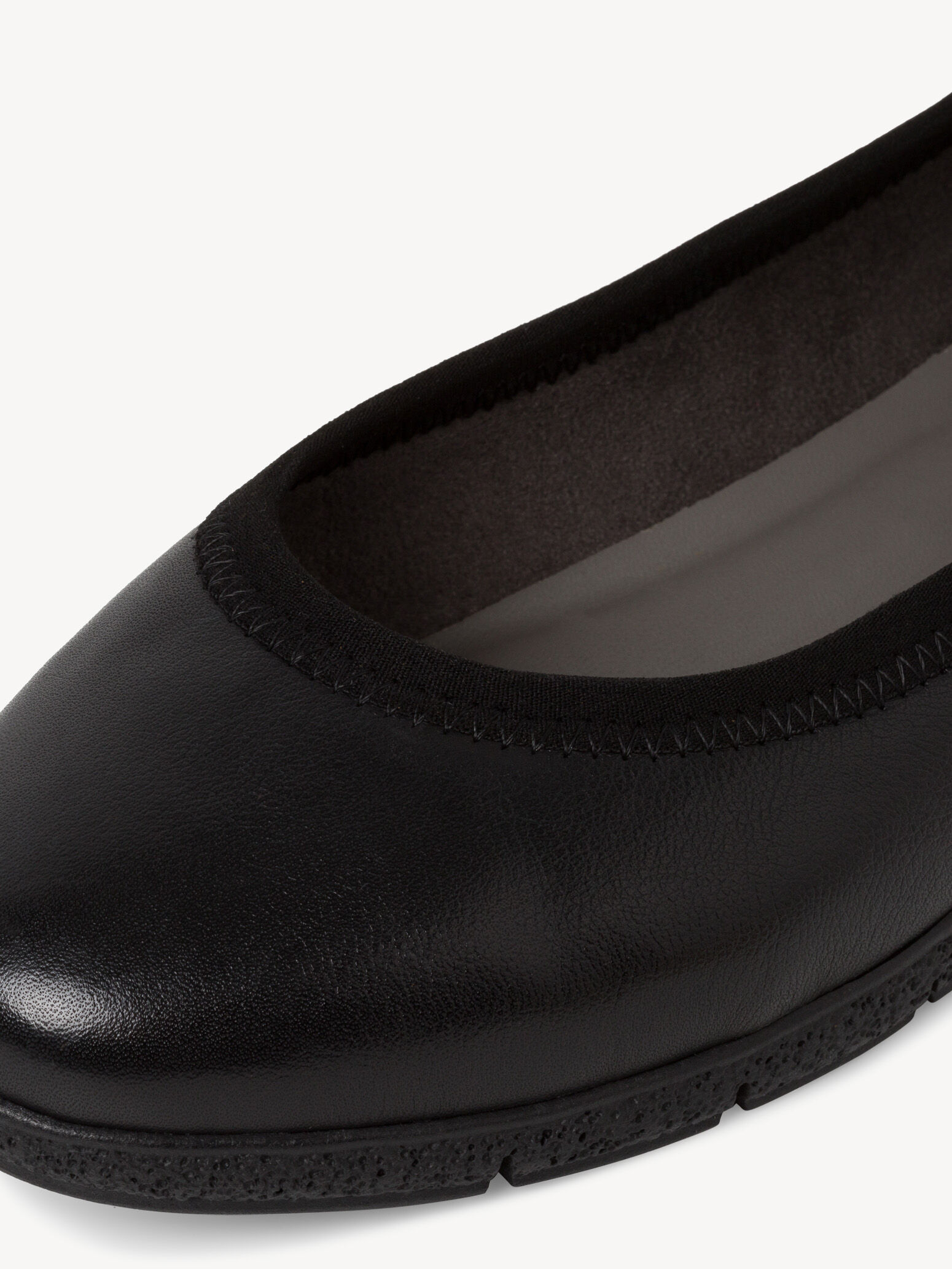 Ballerine en cuir - noir