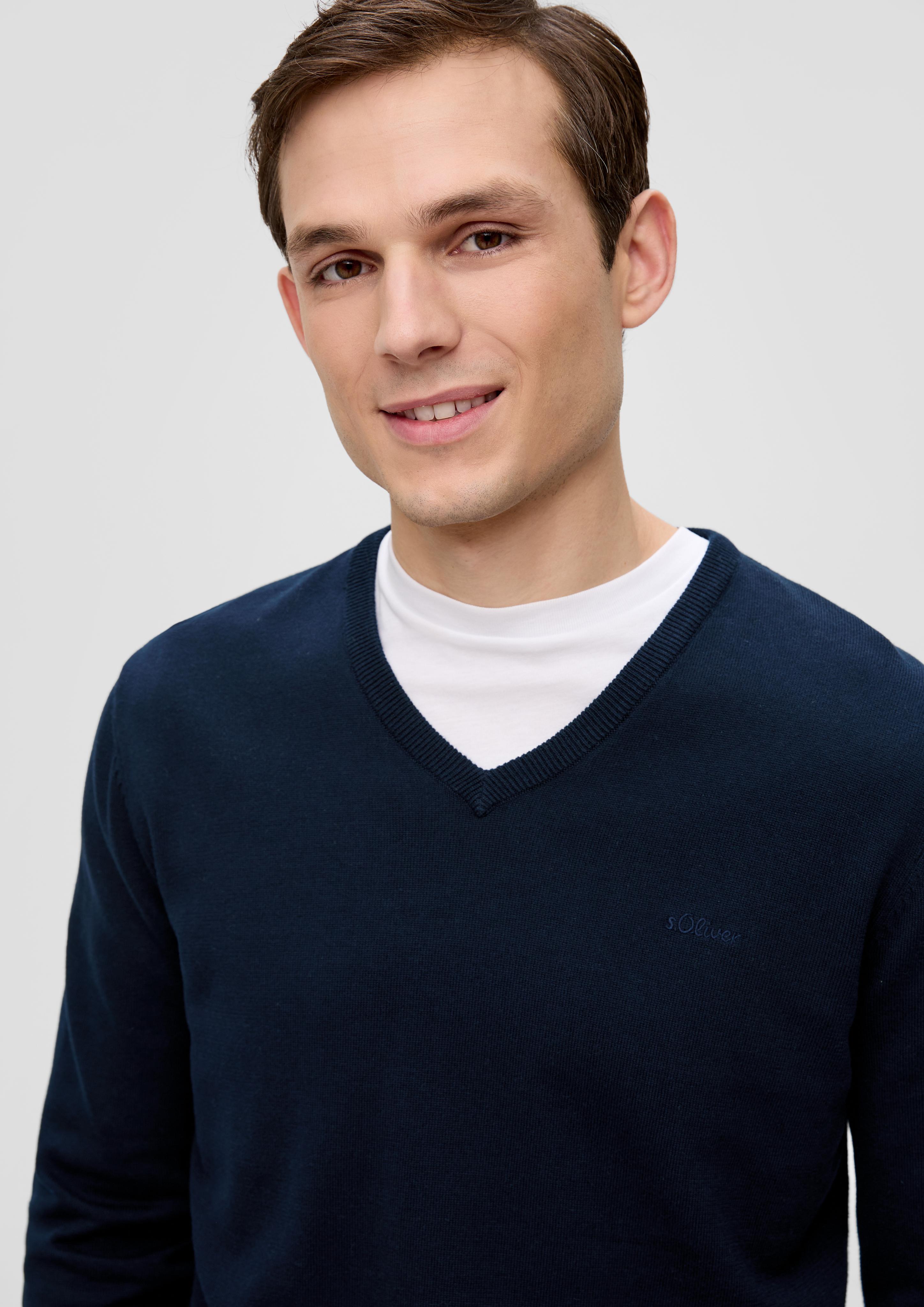 Strickpullover mit Logostickerei  2143174-5978