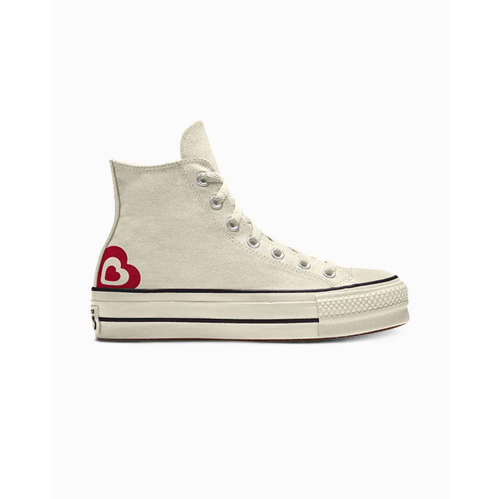 Converse Custom Chuck Taylor All Star Lift Platform Canvas By You 171209CSP24_EGRET_V / weiss