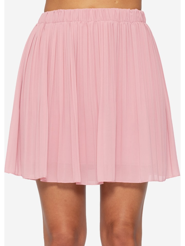 SASSYCLASSY Plissée-Rock aus Chiffon in Rosa günstig kaufen