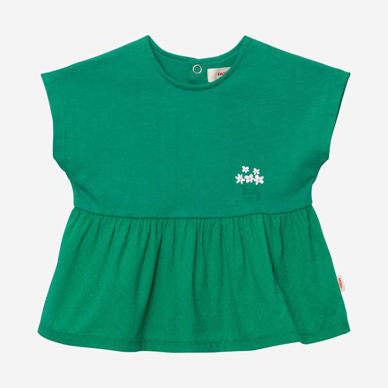 Top bébé fille bi matière vert Catimini