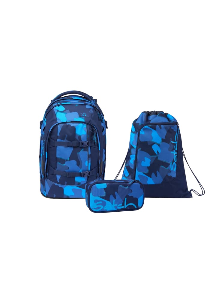 Satch Schulrucksack-Set PACK Troublemaker 3-teilig in Blau günstig kaufen onesize