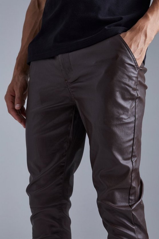 Tall beschichtete Twill Skinny Hose