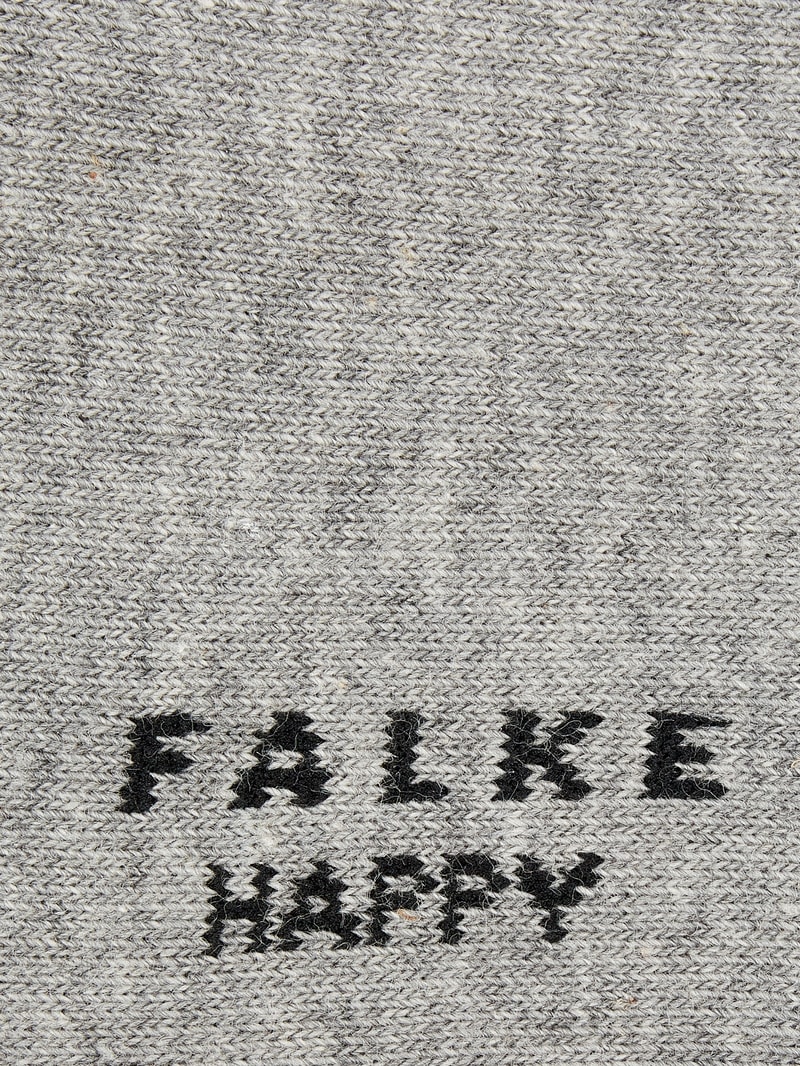 Socken mit Stretch-Anteil im 2er-Pack Modell 'Happy' in mittelgrau meliert