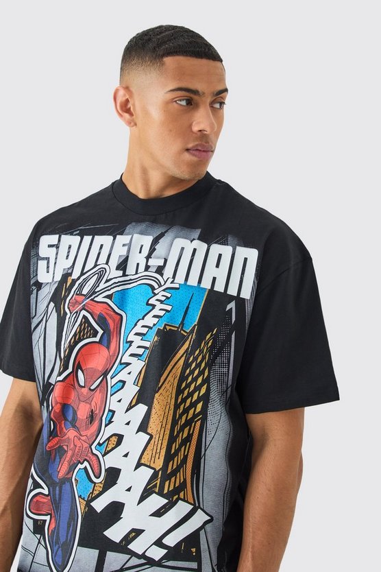 Oversize T-Shirt mit lizenziertem Spiderman-Print