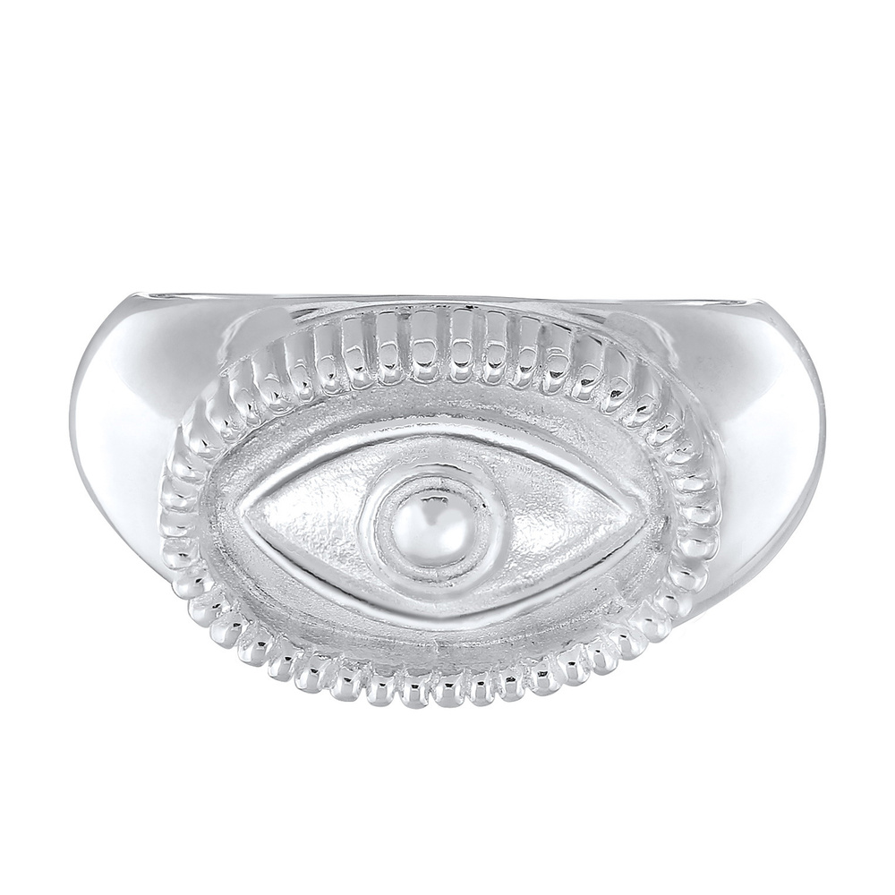 KUZZOI KUZZOI Bague Bague Signet Homme Oeil du Mal Tendance Chunky en Argent Sterling 92 Bague