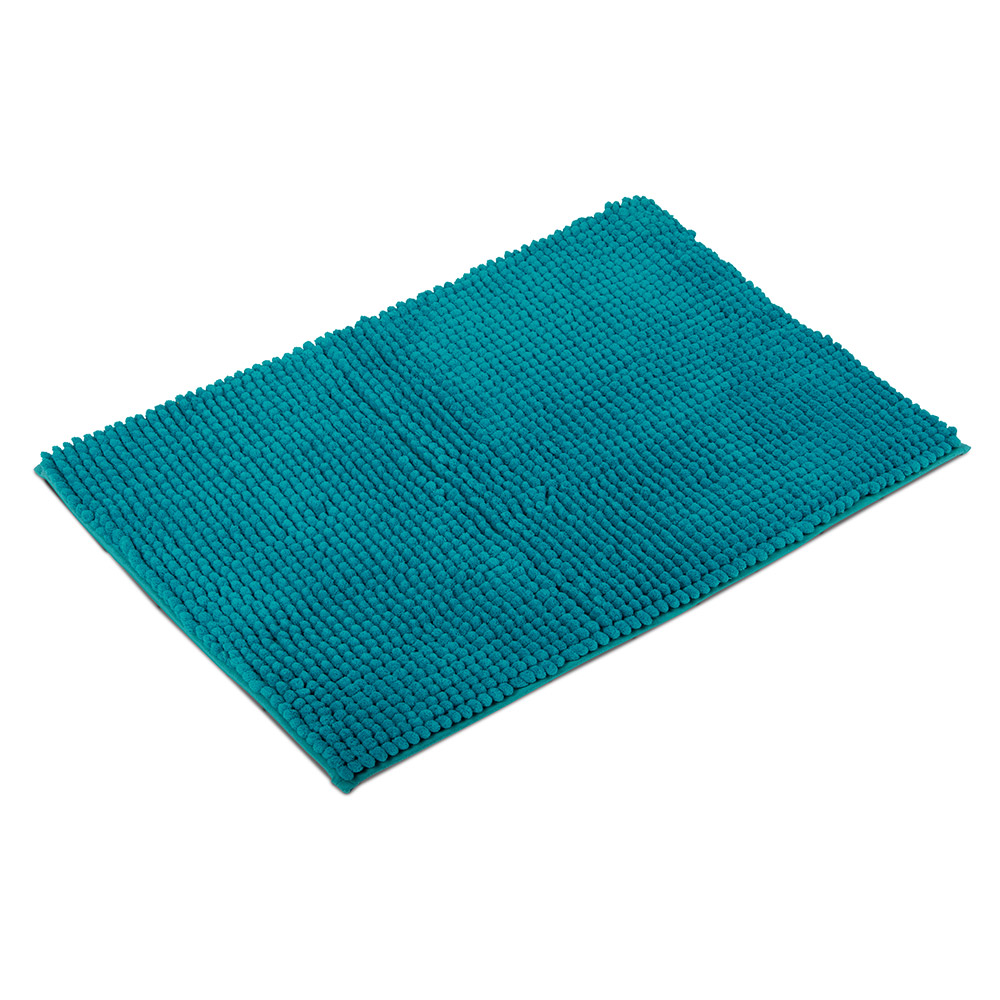 Santosini Chenille-Badematte - ca. 50 x 80 cm, Blue Lagoon