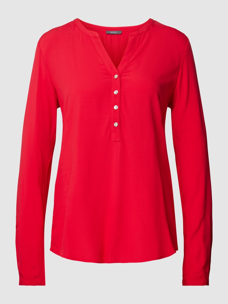 Blusenshirt mit V-Ausschnitt in rot