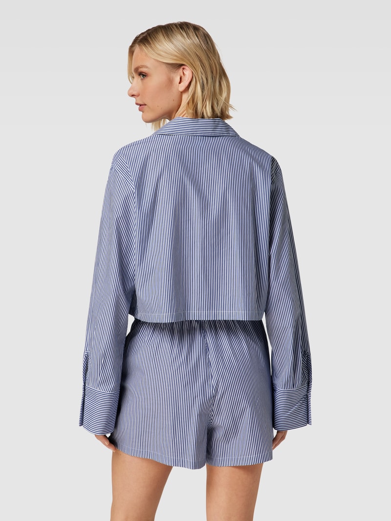 Pyjama mit Streifenmuster in marineblau