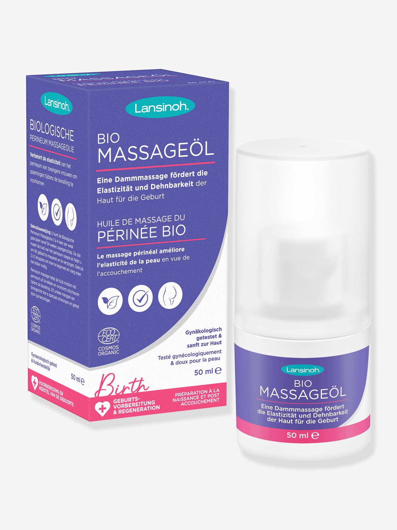 Huile de massage du périnée bio 50 ml LANSINOH multicolore